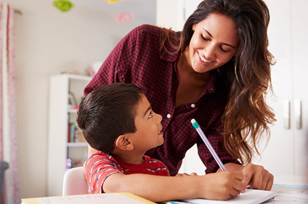 Mother and son photo