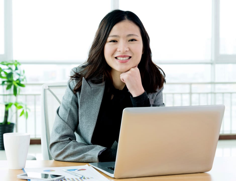 business girl at the office